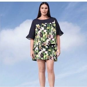 Victoria Beckham Black Floral Blouse